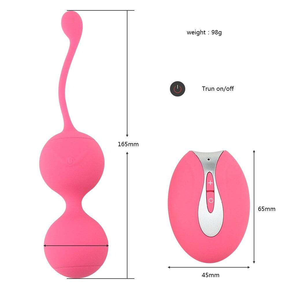 10 Modes Rechargeable Female Masturbation Vibrating Sex Toys Kegal Weight with Wireless Remote Control