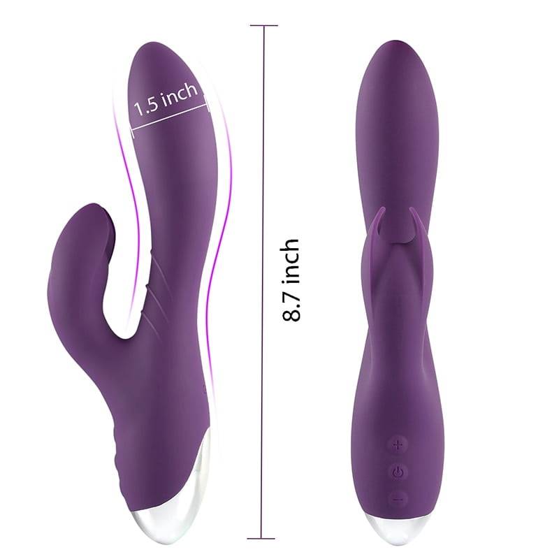 Tracy’s Dog Clitoris Kneading And Sliding Bunny Vibrator For Stimulating G-spot 10 Modes Waterproof Vibrating Dildo Sex Toy