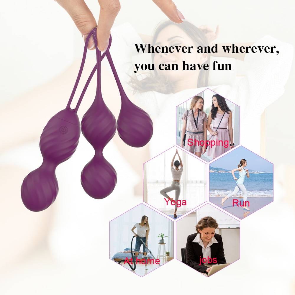 Vagina Balls Vibrator Trainer Sex Toys Silicone Ben Wa Balls Vagina Tightening Exerciser Kegel Ball Vibrating Egg Women Sex Toy