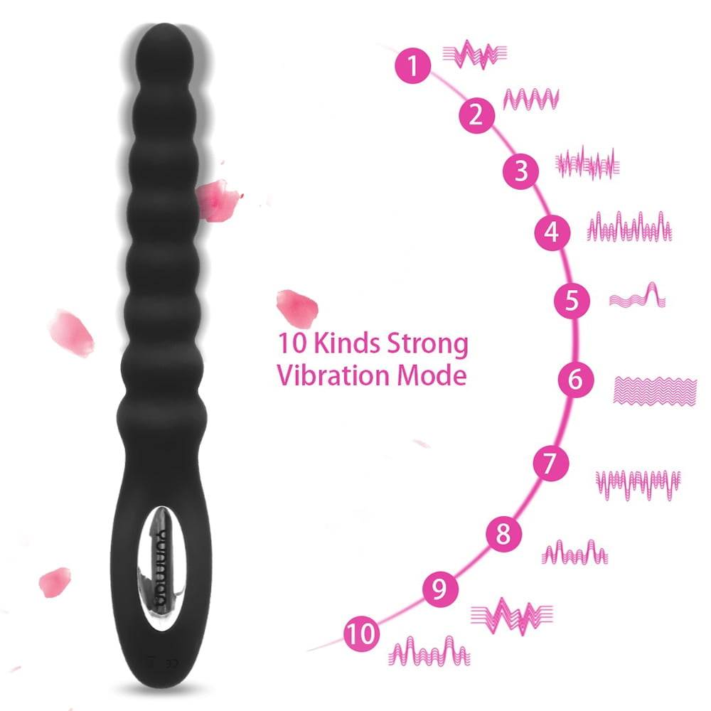 10 Speed Anal Vibrator Anal Beads Prostate Massage Dual Motor Butt Plug Stimulator USB Charge Vibrators Sex Toys For Men Women
