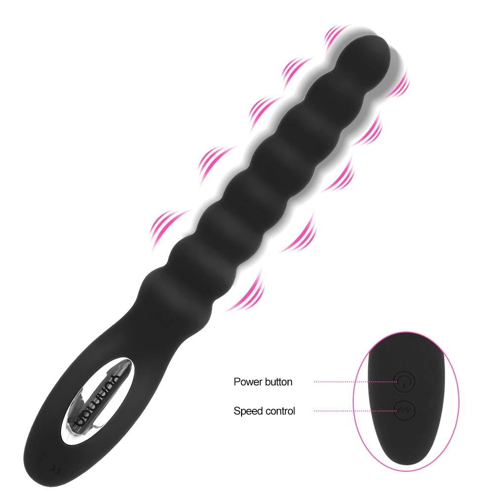 10 Speed Anal Vibrator Anal Beads Prostate Massage Dual Motor Butt Plug Stimulator USB Charge Vibrators Sex Toys For Men Women