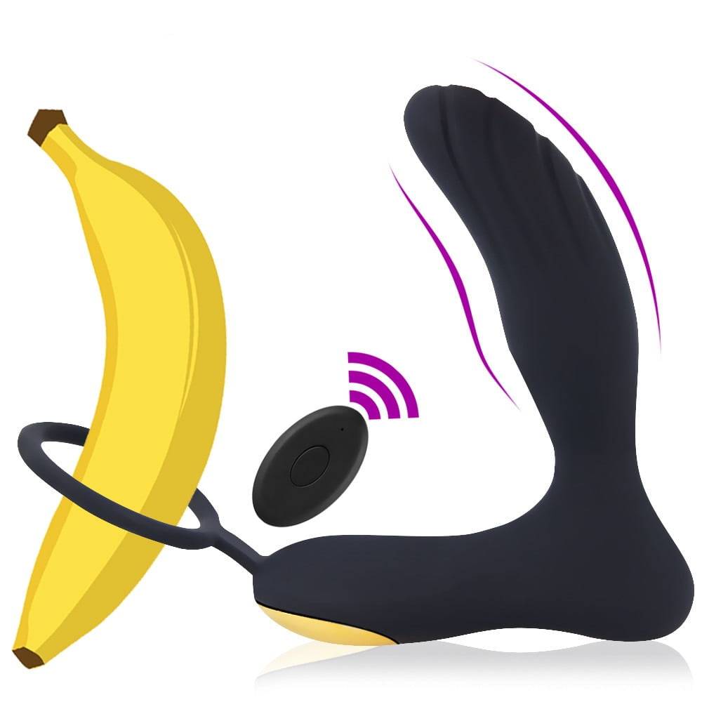 Male Prostate Massage Vibrator Anal Plug Silicone Waterproof Prostate Stimulator Butt Plug Delay Ejaculation Ring Toy For Men
