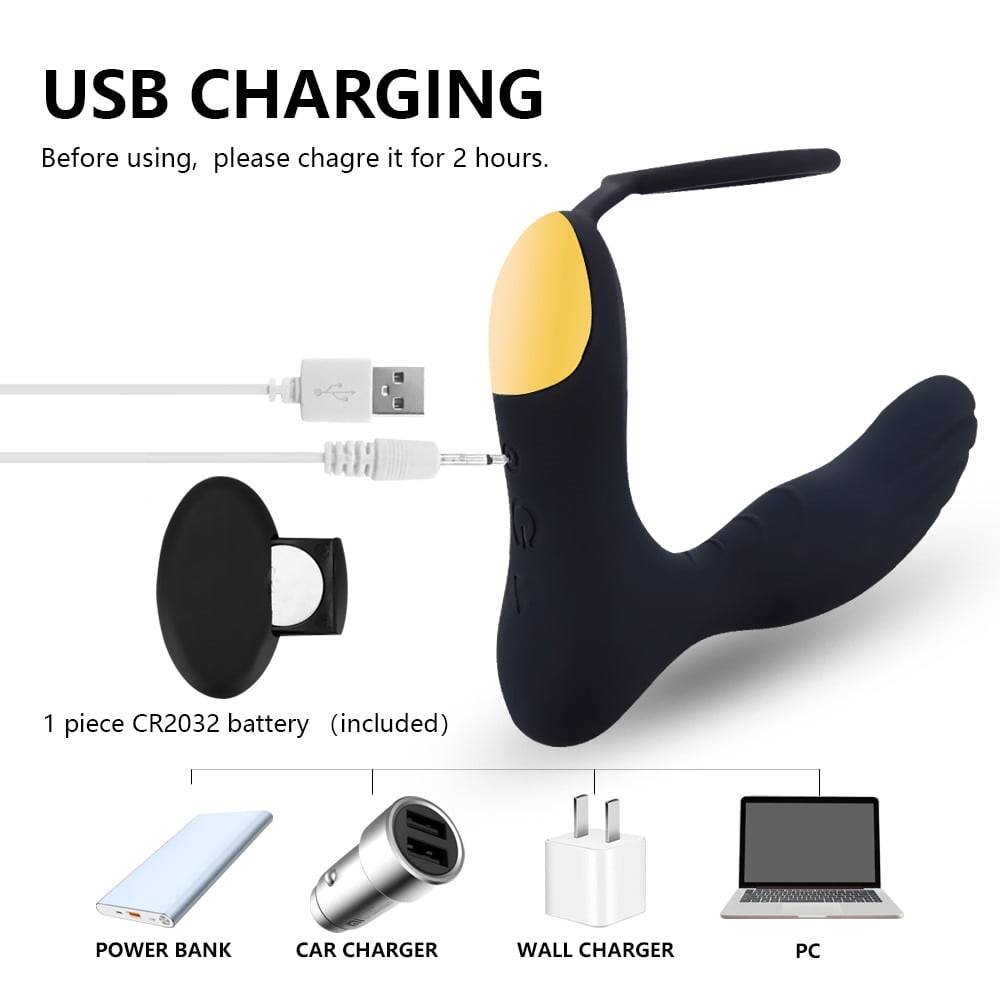 Male Prostate Massage Vibrator Anal Plug Silicone Waterproof Prostate Stimulator Butt Plug Delay Ejaculation Ring Toy For Men